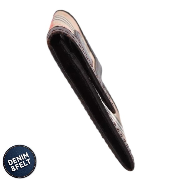 Burberry Brown/Tan Leather/Canvas Nova Check Coin Case/Wallet ♥️🤎 - Picture 4 of 8